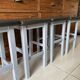Tabourets de peintre en bois
