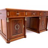 Large double-sided Empire-style desk, France, circa 1870. After renovation.