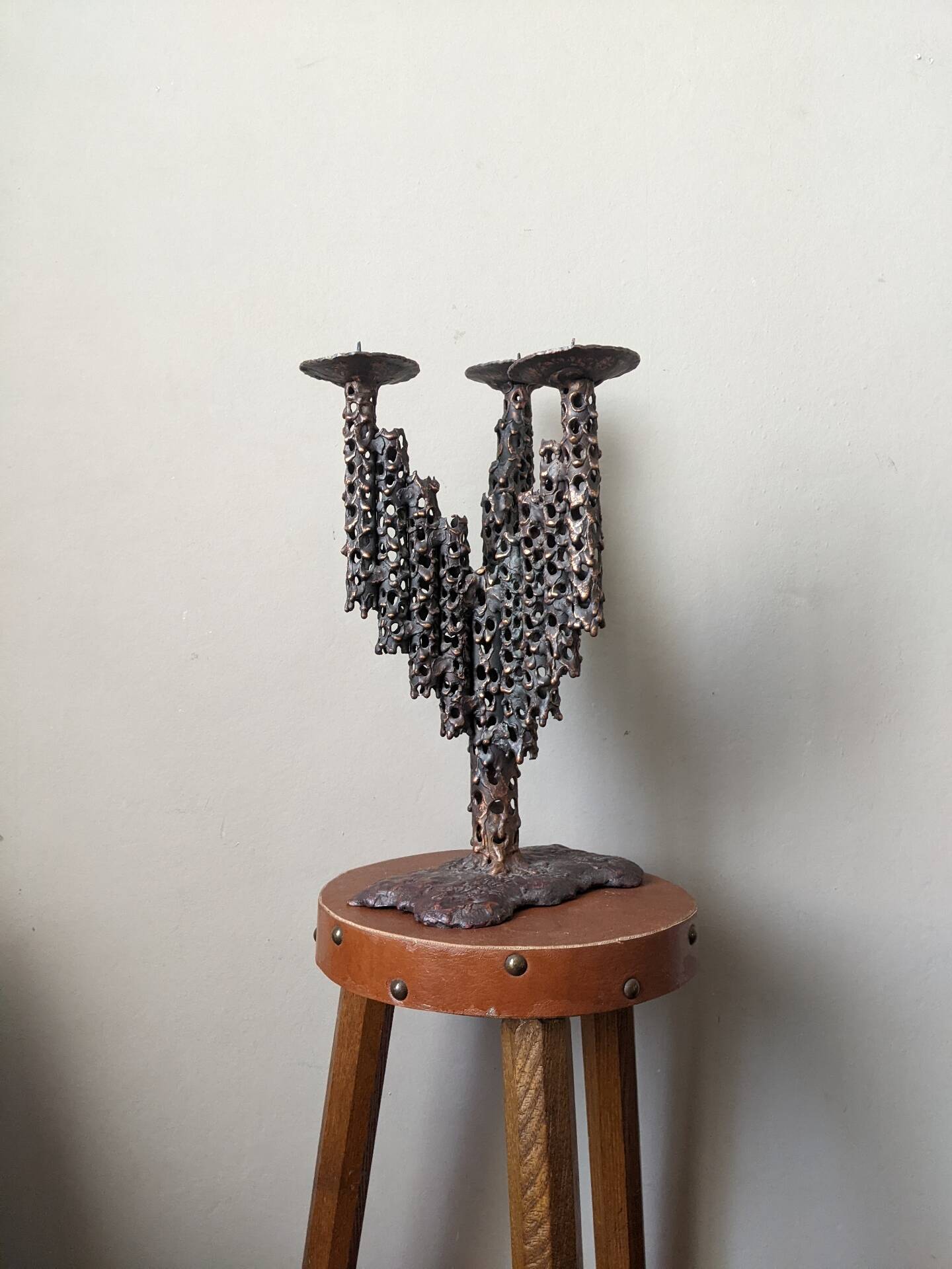Brutalist modern artisanal chandelier design