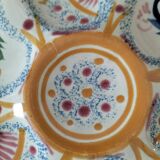 6 oyster plates Henriot Quimper decor 137 hand-painted