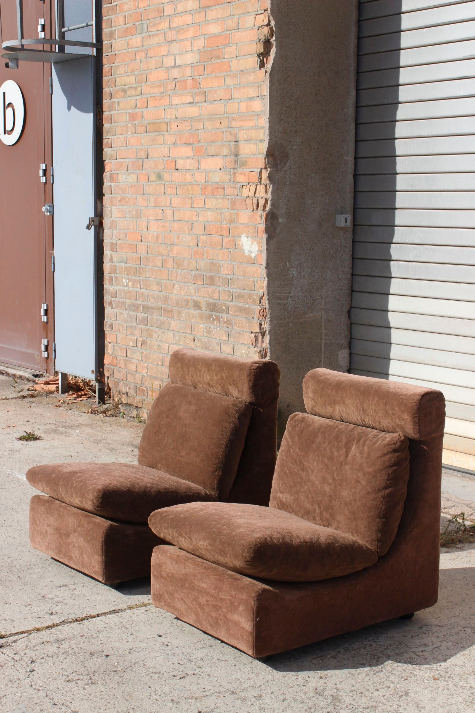 Walter Knoll Collection pair of modular armchairs in two-seater sofa 1970s