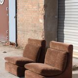 Walter Knoll Collection pair of modular armchairs in two-seater sofa 1970s