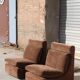 Walter Knoll Collection pair of modular armchairs in two-seater sofa 1970s
