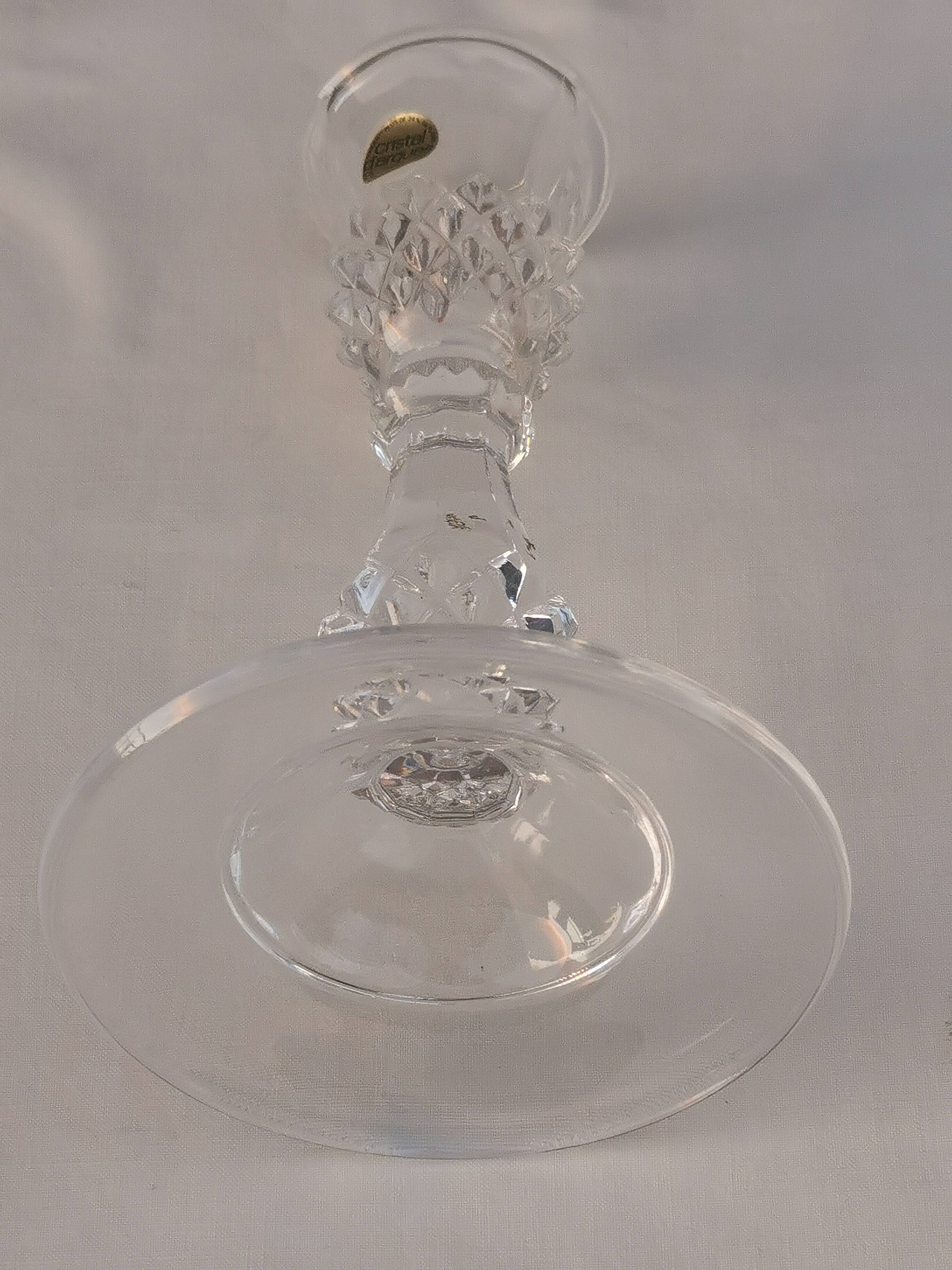 “cristal d’arques” candle holder