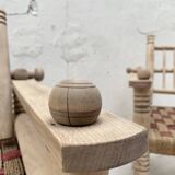 Pair of wooden armchairs and ropes