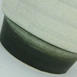 Mid century flowerpot planter u-keramik stripe pattern shades of gray and black 50s 60s