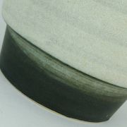 Mid century flowerpot planter u-keramik stripe pattern shades of gray and black 50s 60s