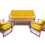Sofa, armchairs, and table by Peter Hvidt for France & Son