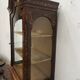 Dutch display cabinet in two parts made of marquetry wood.