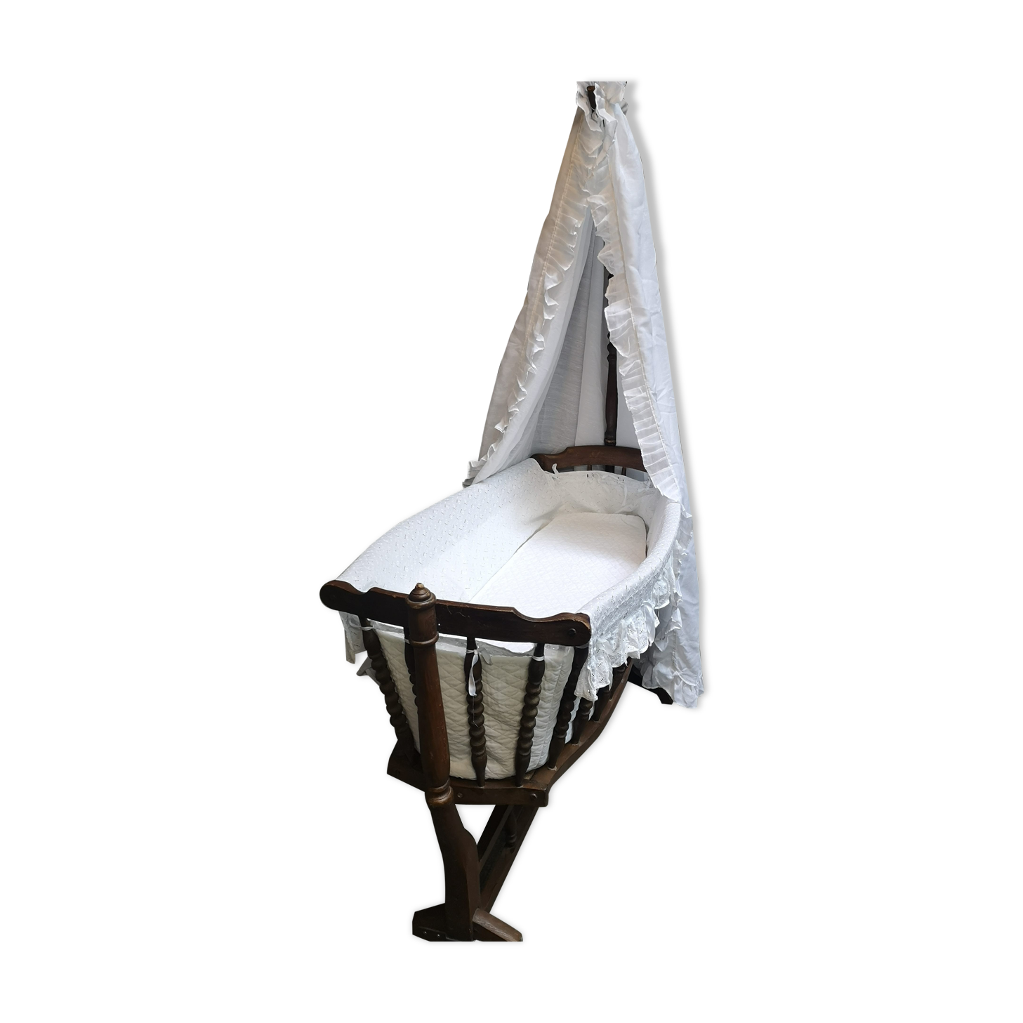 Lit Enfant Bebe En Bois Ancien Selency