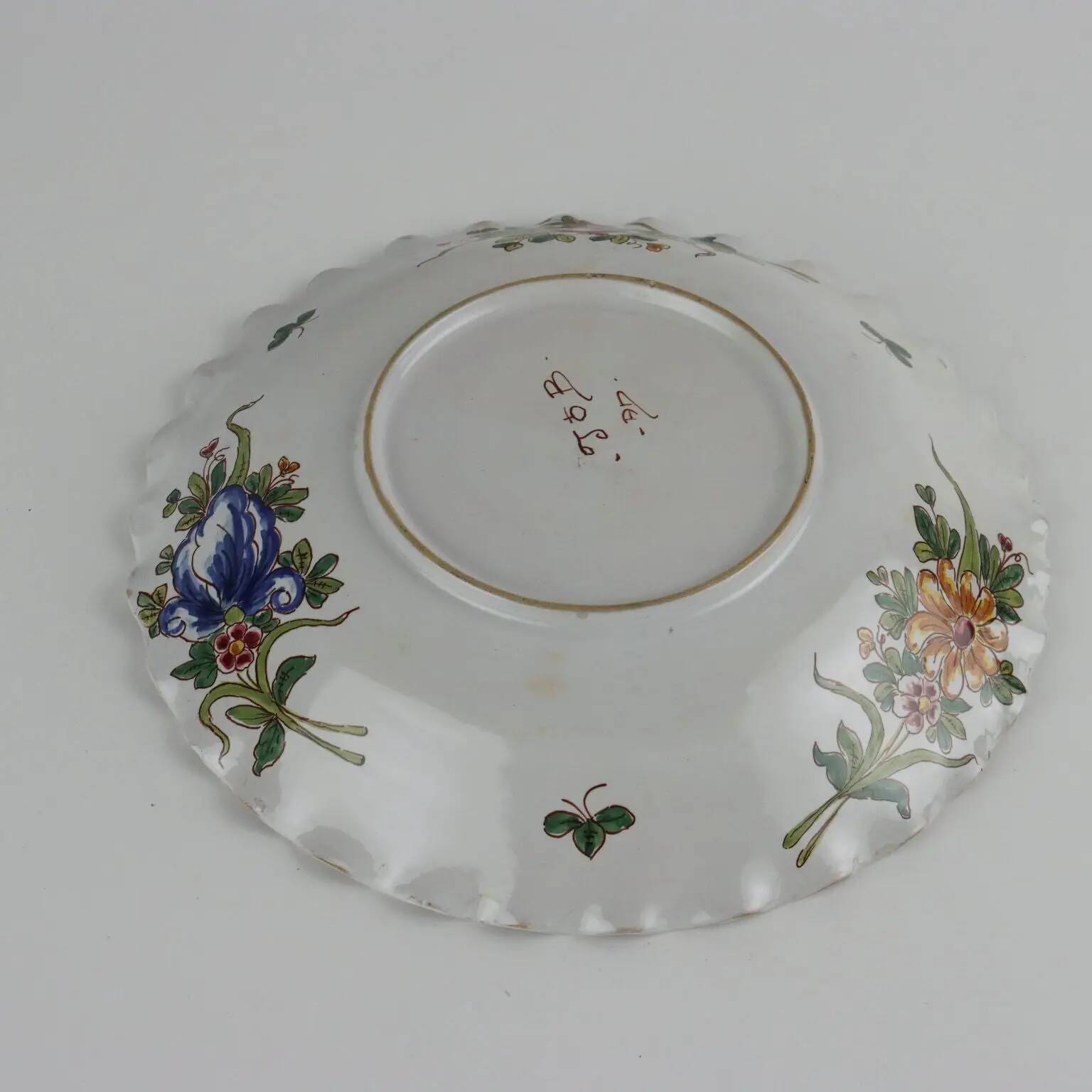 Bol ancien en majolique Man. Boselli Savona Italie XIX Century