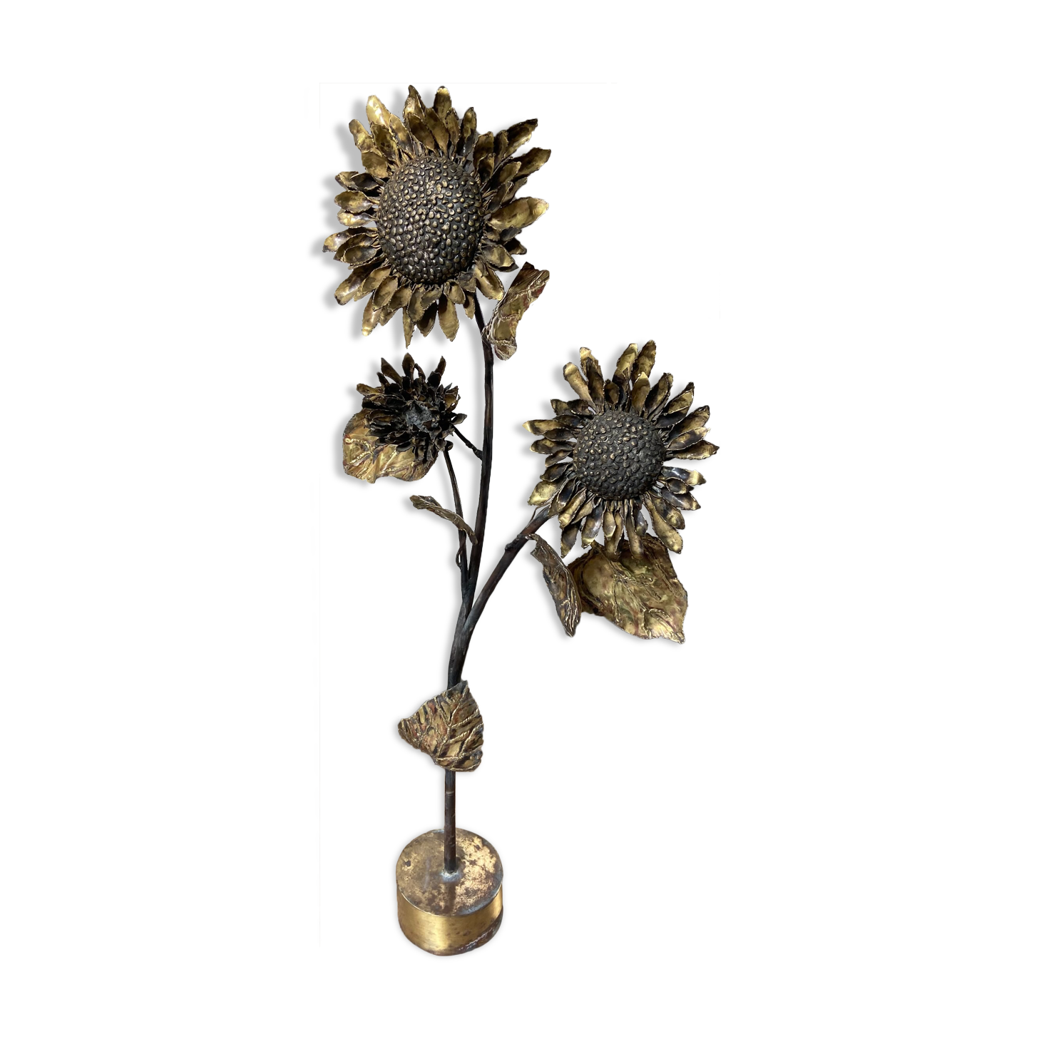 Brass Sunflower Parquet Lamp