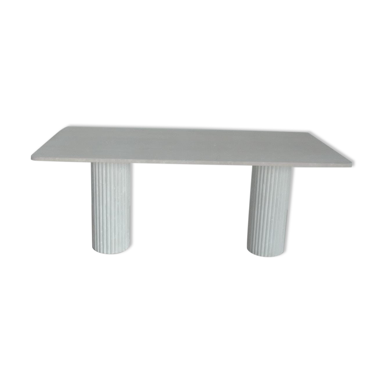 Olympia rectangular dining table - 200x100 - natural travertine