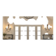 set of two black metal wall lights