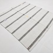 6x6 Square White & Black Vintage Kilim Rug, 187x195Cm