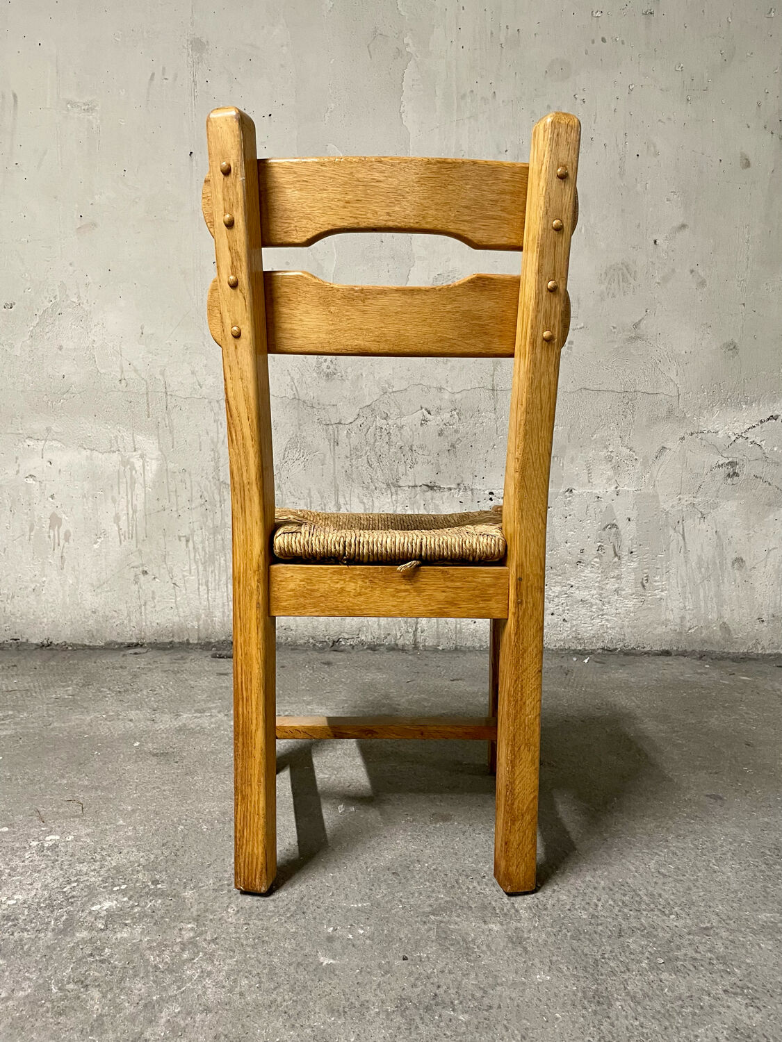 6 brutalist dining chairs