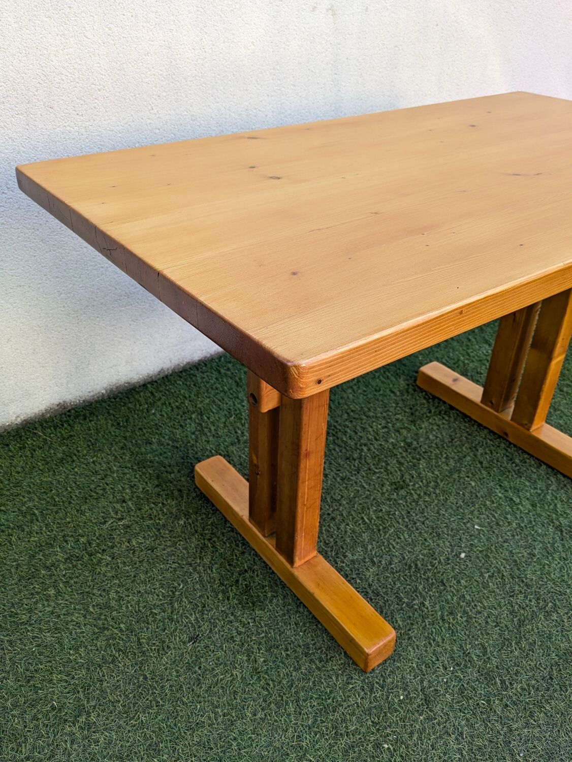 Rectangular table Les Arcs attributed to Charlotte Perriand vintage