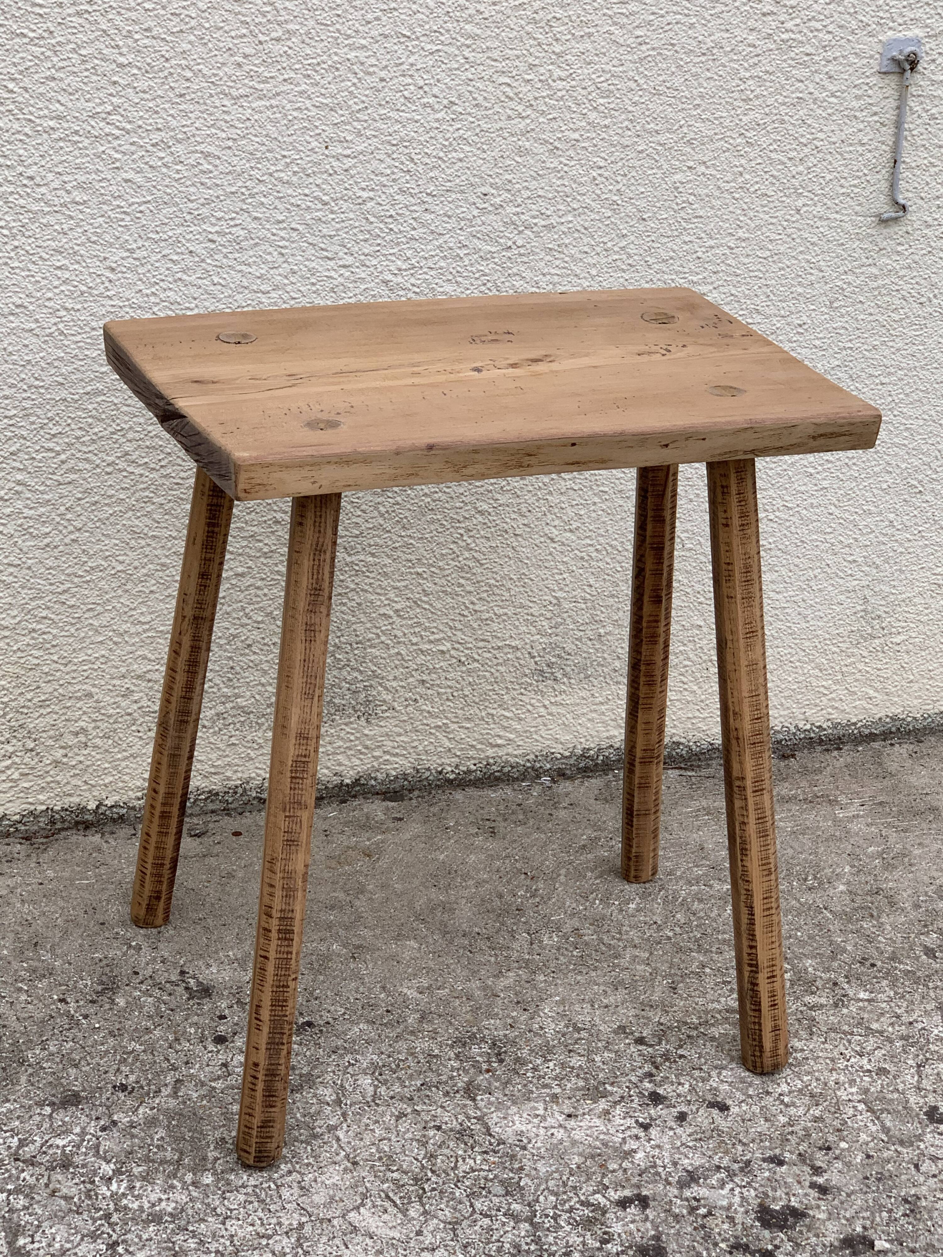 Brutalist table wood raw