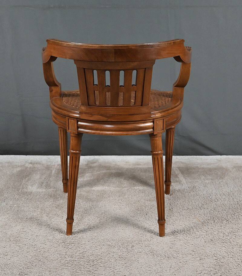 Small Office Armchair in Walnut, Louis XVI style – Late 19th century