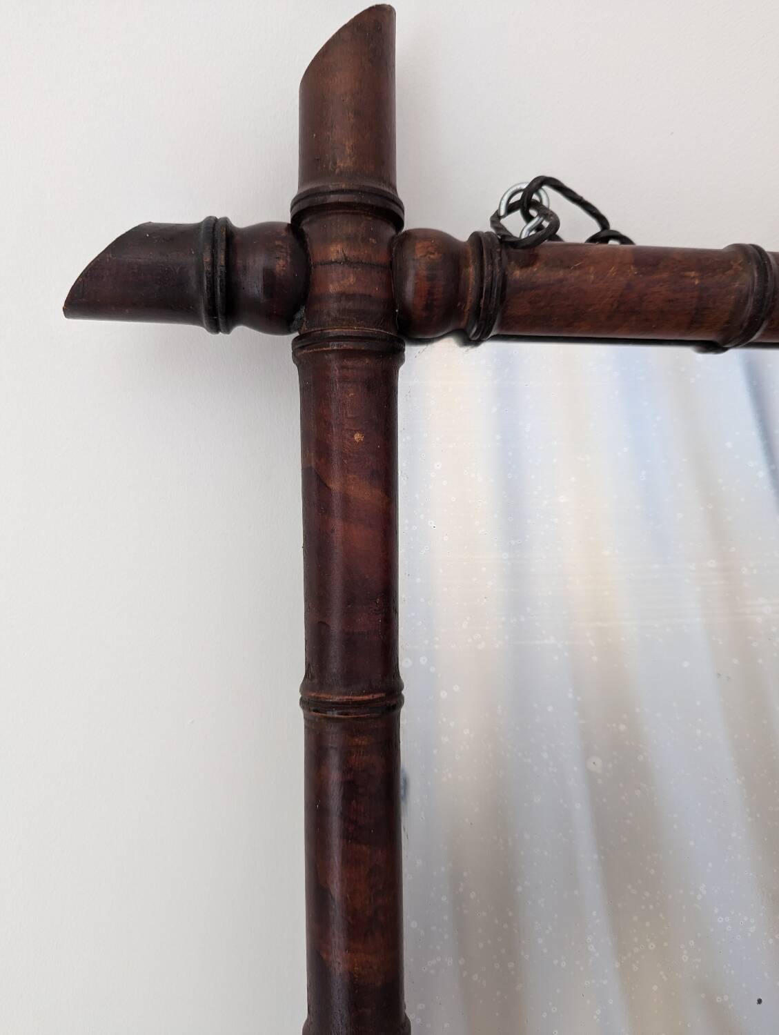 Antique bamboo mirror
