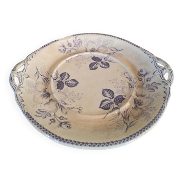 Plat ancien en faïence terre de fer