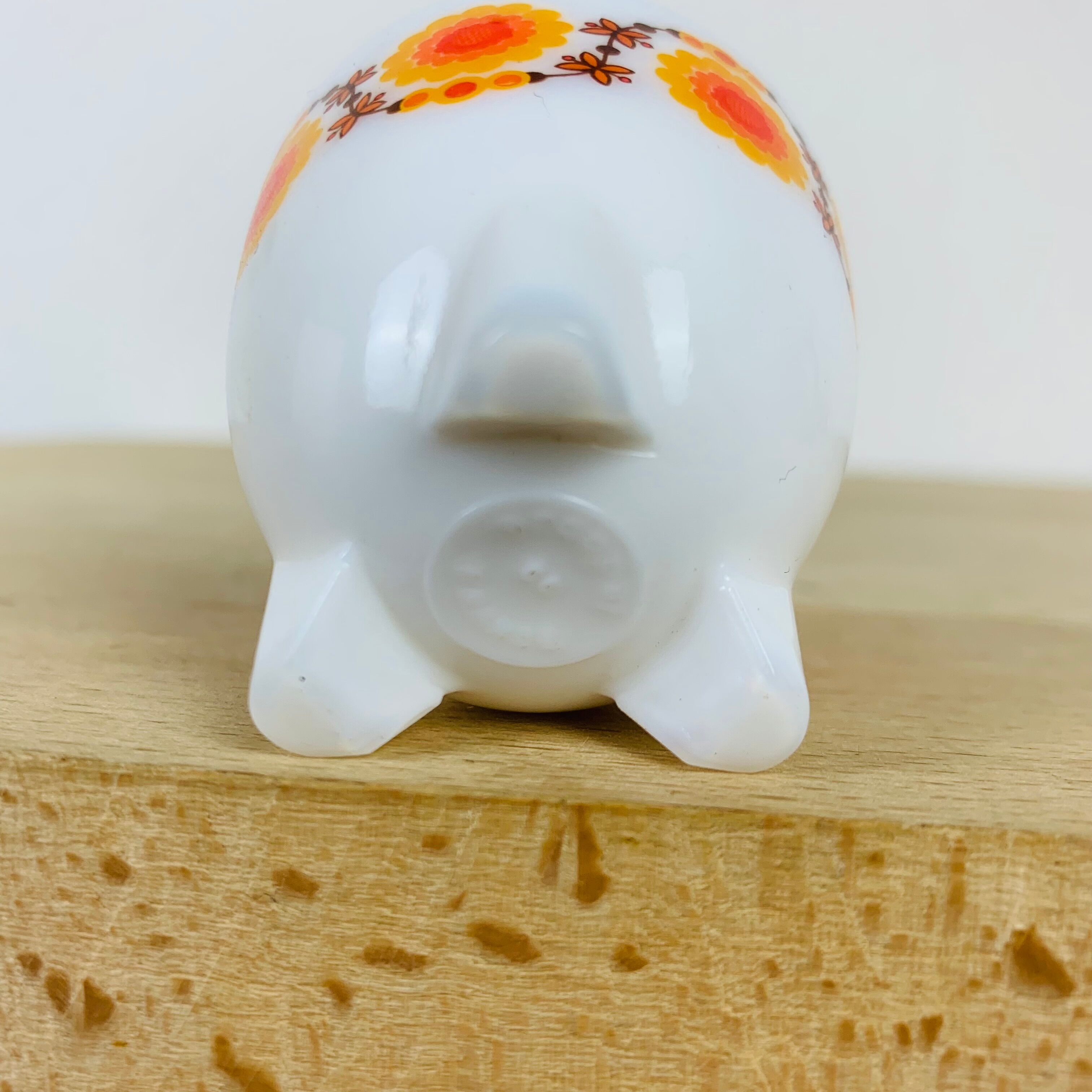 Poppy orange flowers 70's Arcopal opaline