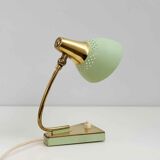 Mid-century night lights in mint green and gold