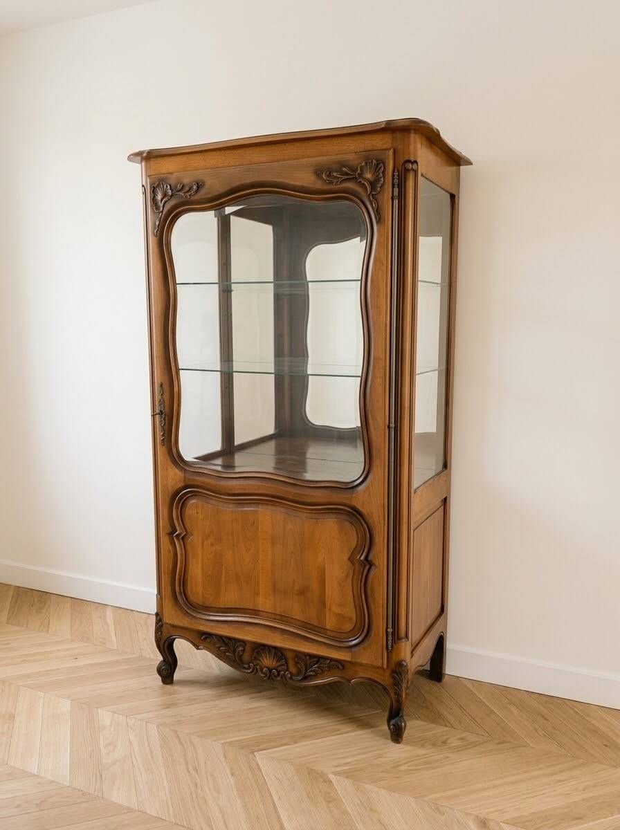 Vitrine argentier Louis XV en bois