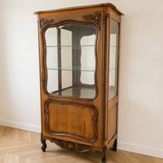 Louis XV silver display cabinet in wood