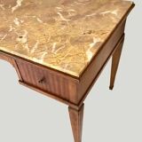 Wood and pink marble desk