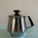 Vintage tea or coffee set in stainless steel and wood – signed Roger Insilco –