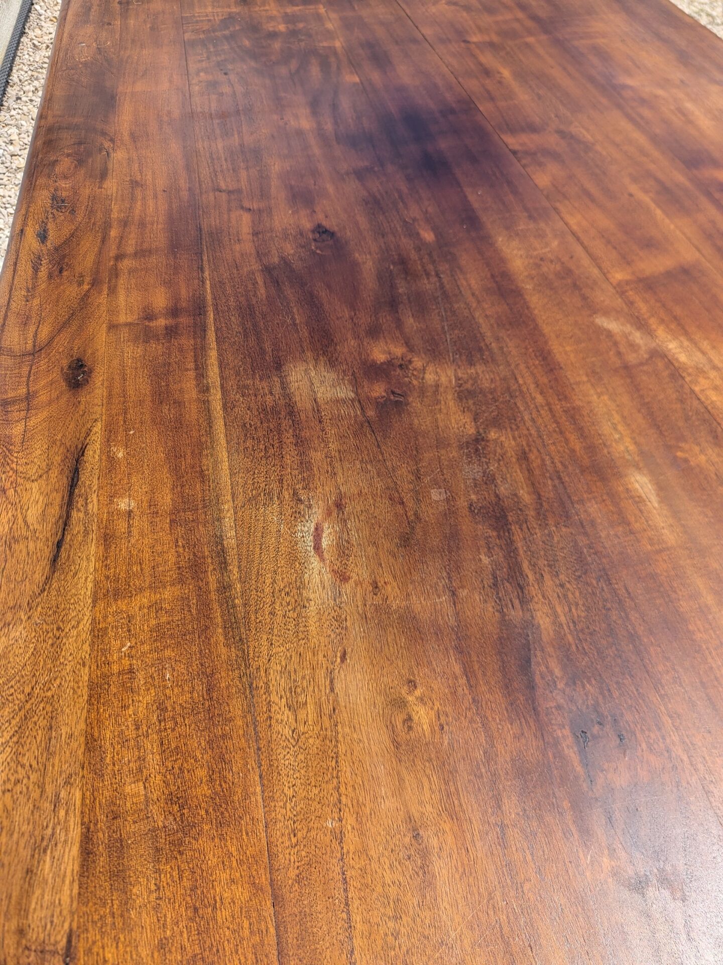 Belle Table A Manger En Fer Forgé Et Teck 180 cm 8 Convives