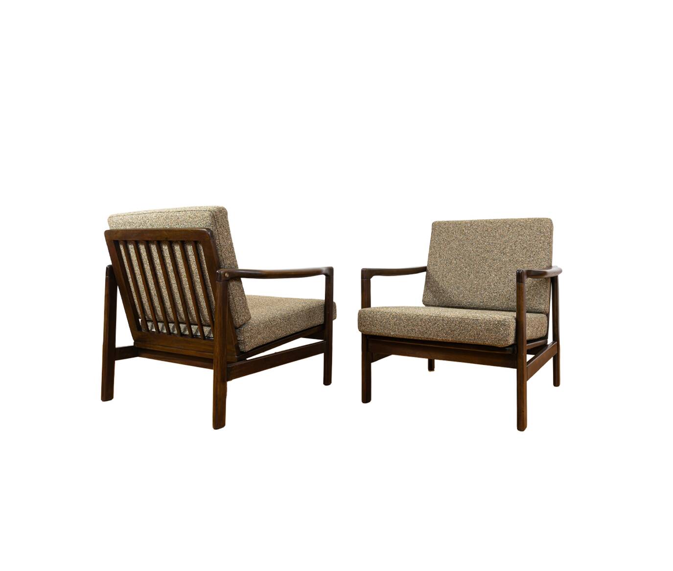 Mid Century Armchairs By Zenon Bączyk, 1960's, Set Of 2