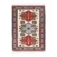 1960's Vintage Turkish Milas Handmade Wool Cotton Red Blue Area Rug 130x180