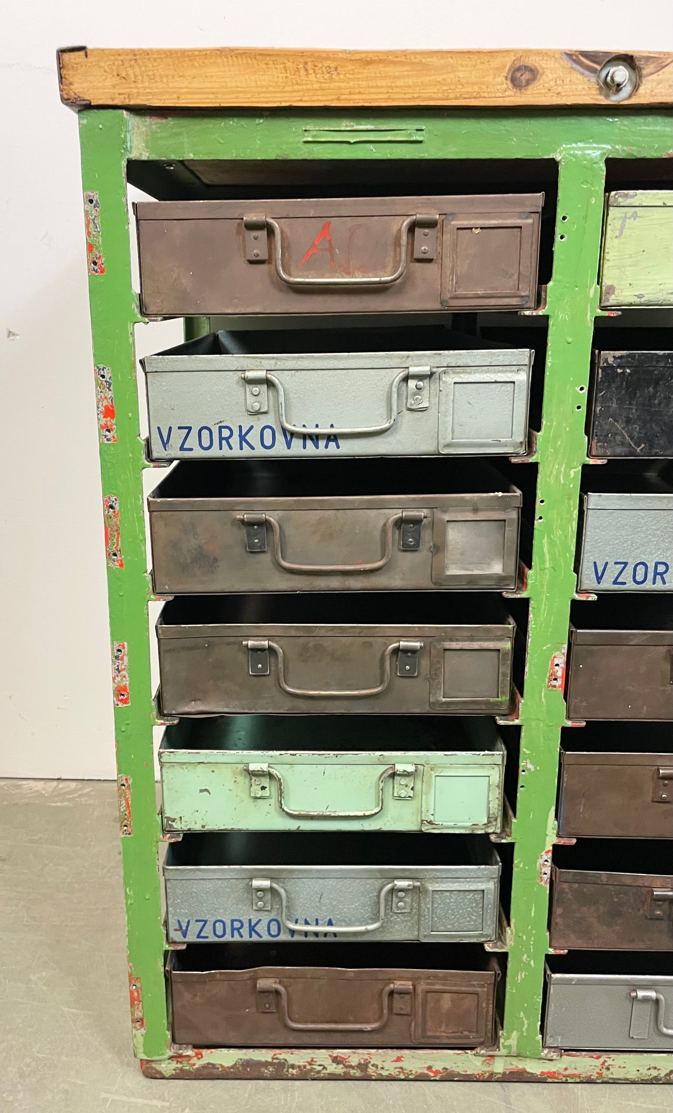 Vintage Industrial Iron Chest of Drawers, 1950s