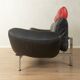 de Sede | Reto Frigg DS 140 sofa, 1980s, black leather & chrome, adjustable headrests