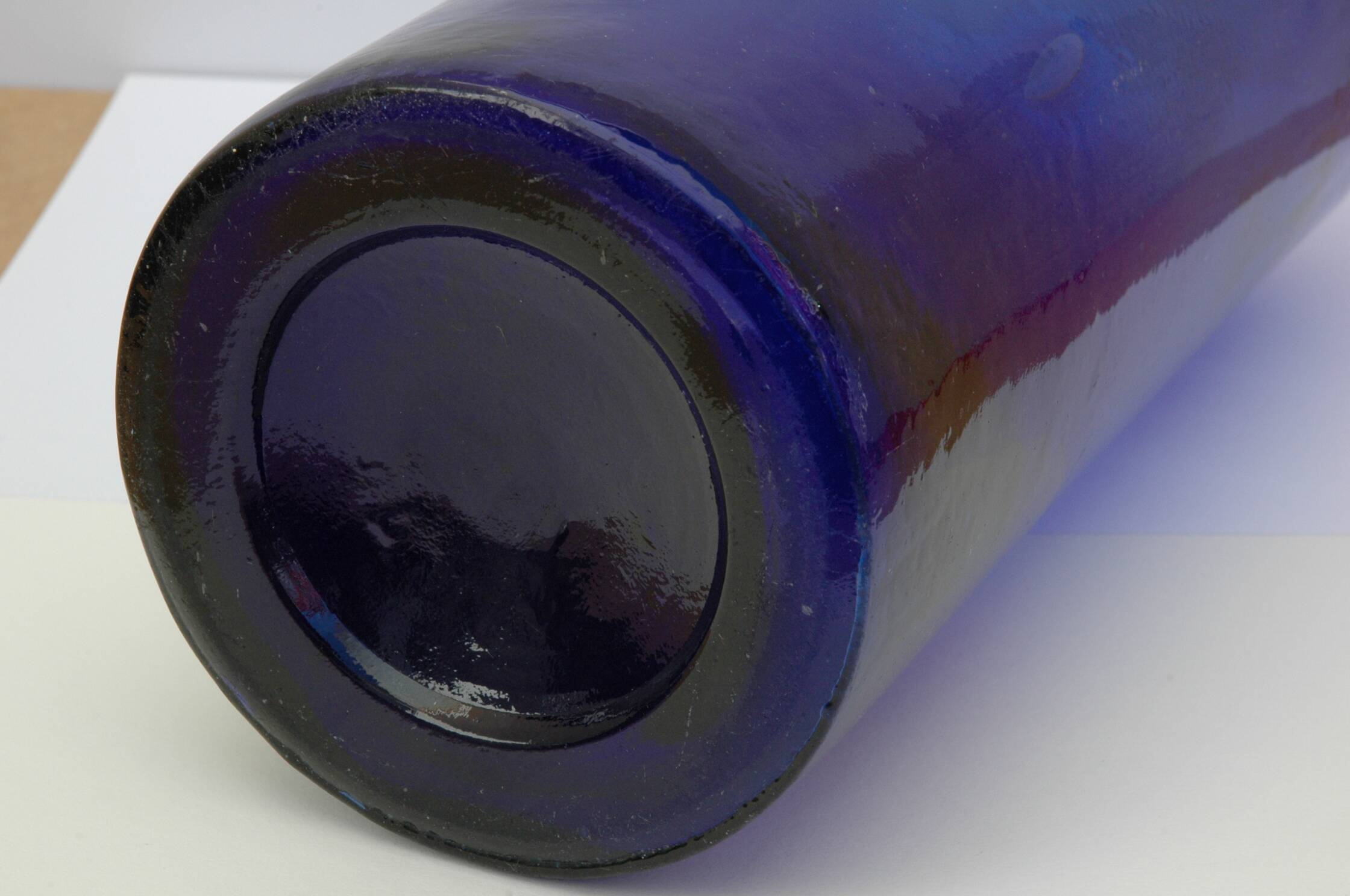 Large Blue Glass Bottle