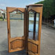 Large curved display cabinet in cherry wood in Louis XV style – 20th century