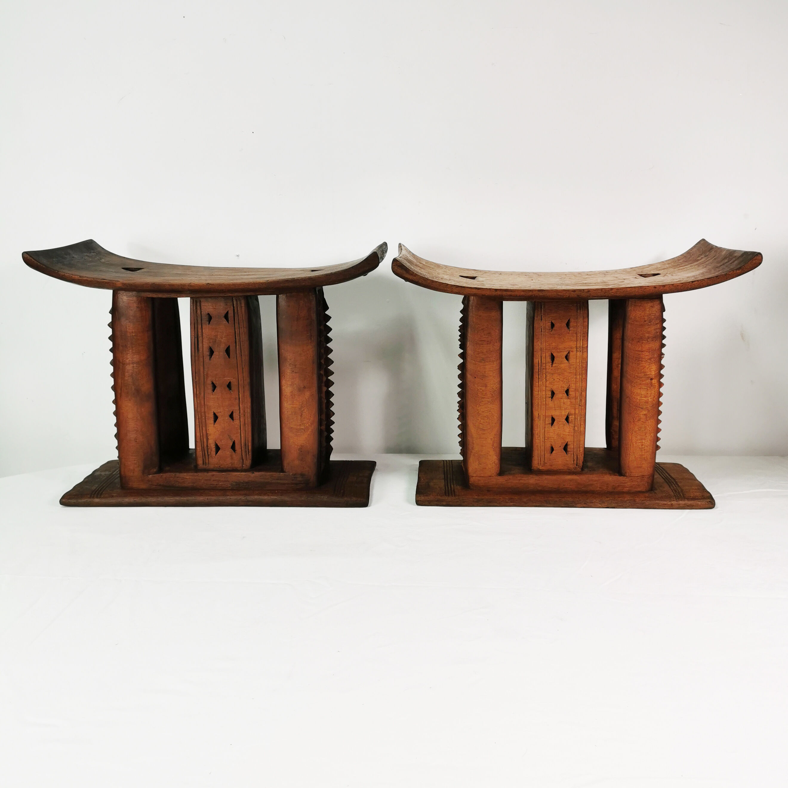 Ashanti-Akan Stools, Gahana, 1950s