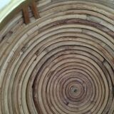 Bamboo and brass basket