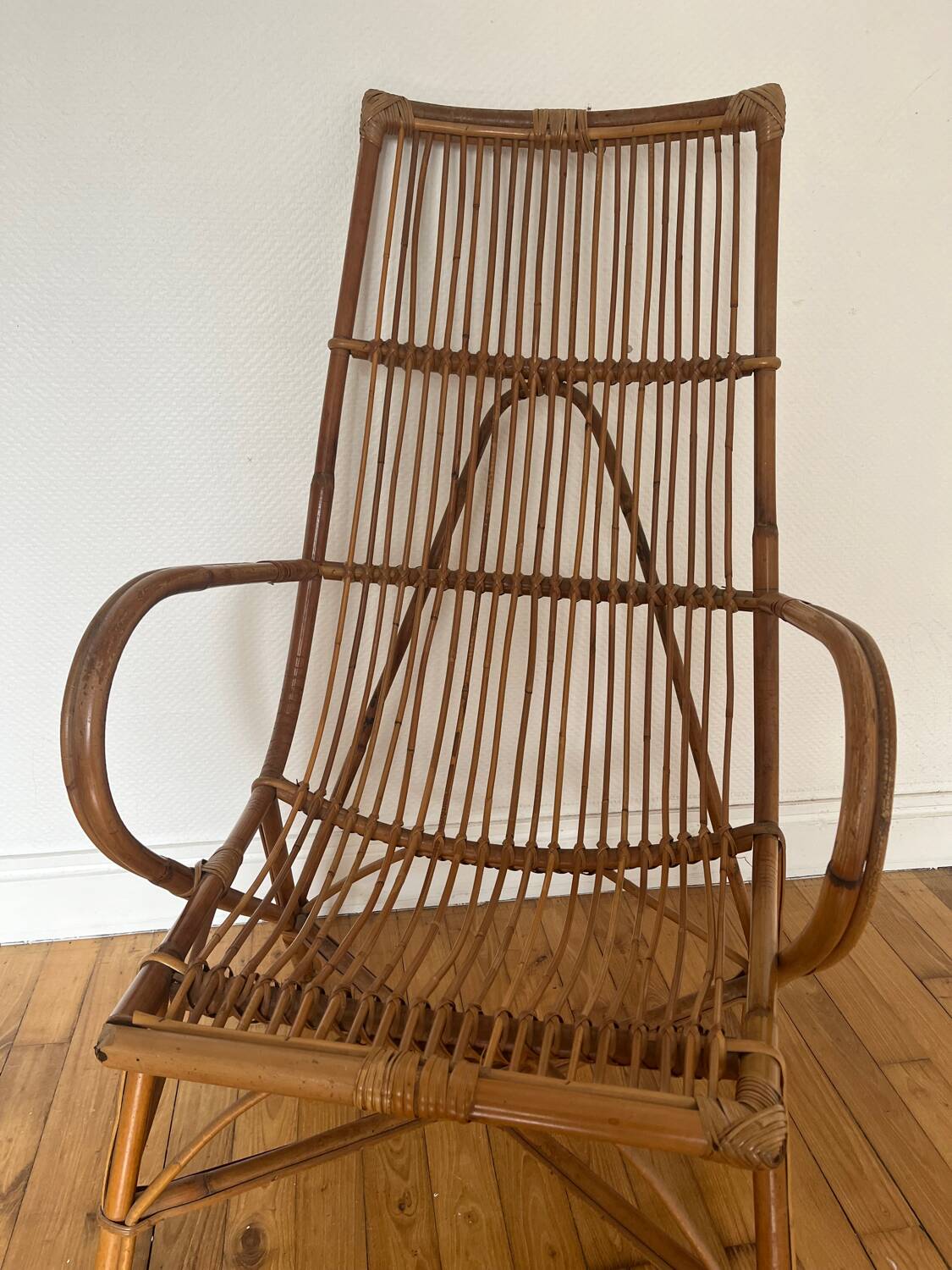 Vintage rattan armchair