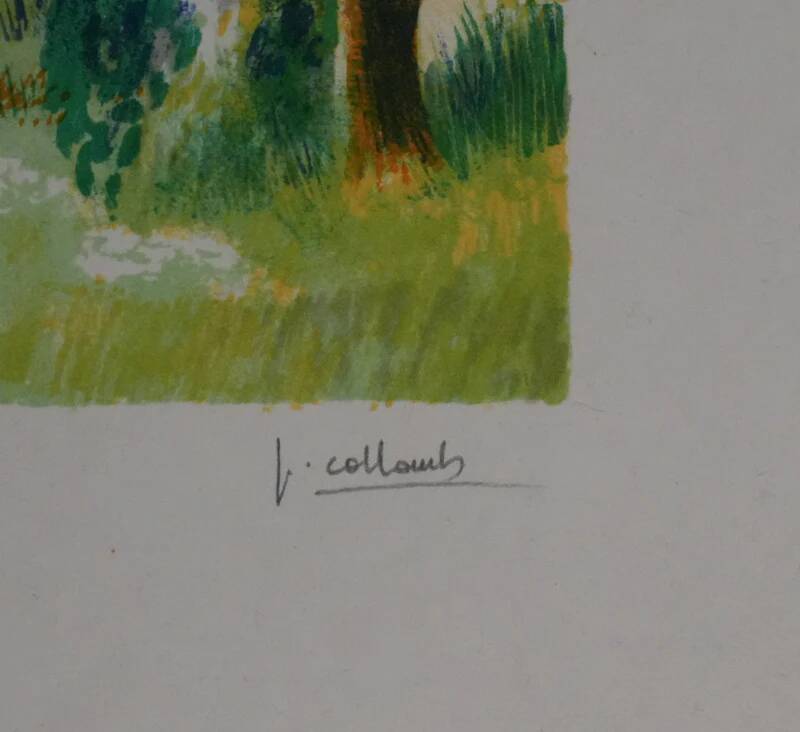 Paul Collomb: Path in Summer, original signed lithograph.