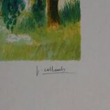Paul Collomb: Path in Summer, original signed lithograph.