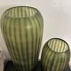 Vase en verre soufflé à la main et gravé