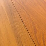 Table à manger ronde en teck danois avec rallonge, années 1970