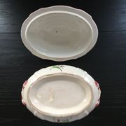 Vegetable dish with floral decoration