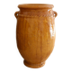 Large terracotta jar tamegroute enameled in curry yellow