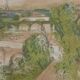 Paul Collomb : Pont de Paris, lithographie originale signée