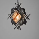 Brutalist hanging lamp designed by Tom Ahlström & Hans Ehrlich, 1960s