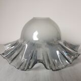 Tulipe de lampe verre irisé/argenté